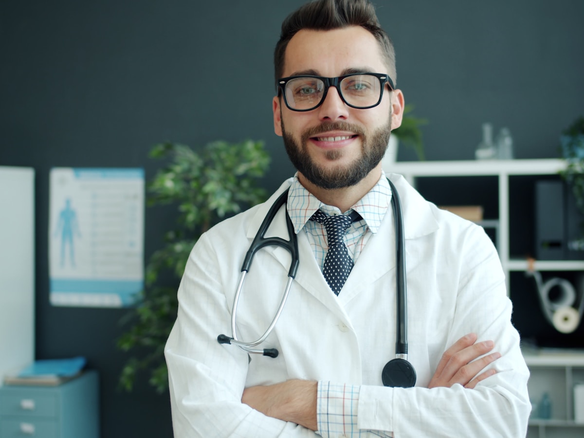 Smiling female doctor